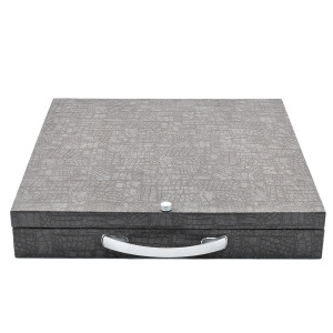 Chess made of crenoid and dolerite "Northern peoples" with pieces made of marble